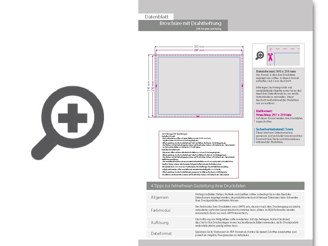 Product Bild brosch__re_mit_drahtheftung__endformat_din_a4_quer__52-seitig