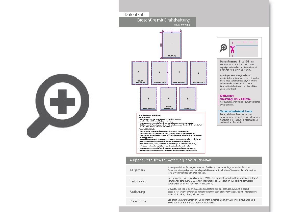 Product Bild brosch__re_mit_drahtheftung__endformat_din_a6__88-seitig