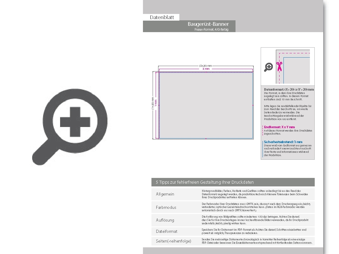 Product Bild bauger__stbanner_mit_hohlsaum_links_und_rechts_(durchmesser_hohlsaum_6_0_cm)