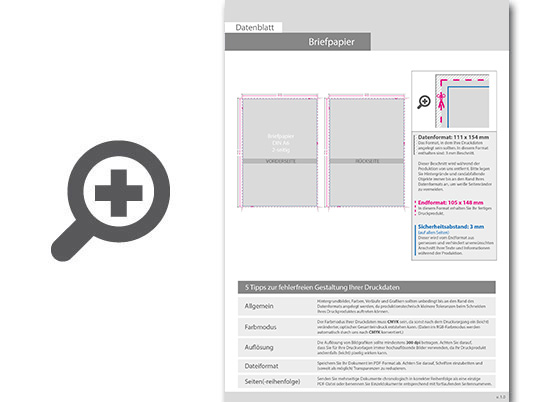 Product Bild briefpapier_din_a6__4_4_farbig__(vorderseite__farbig___r__ckseite__farbig)__recyclingpapier