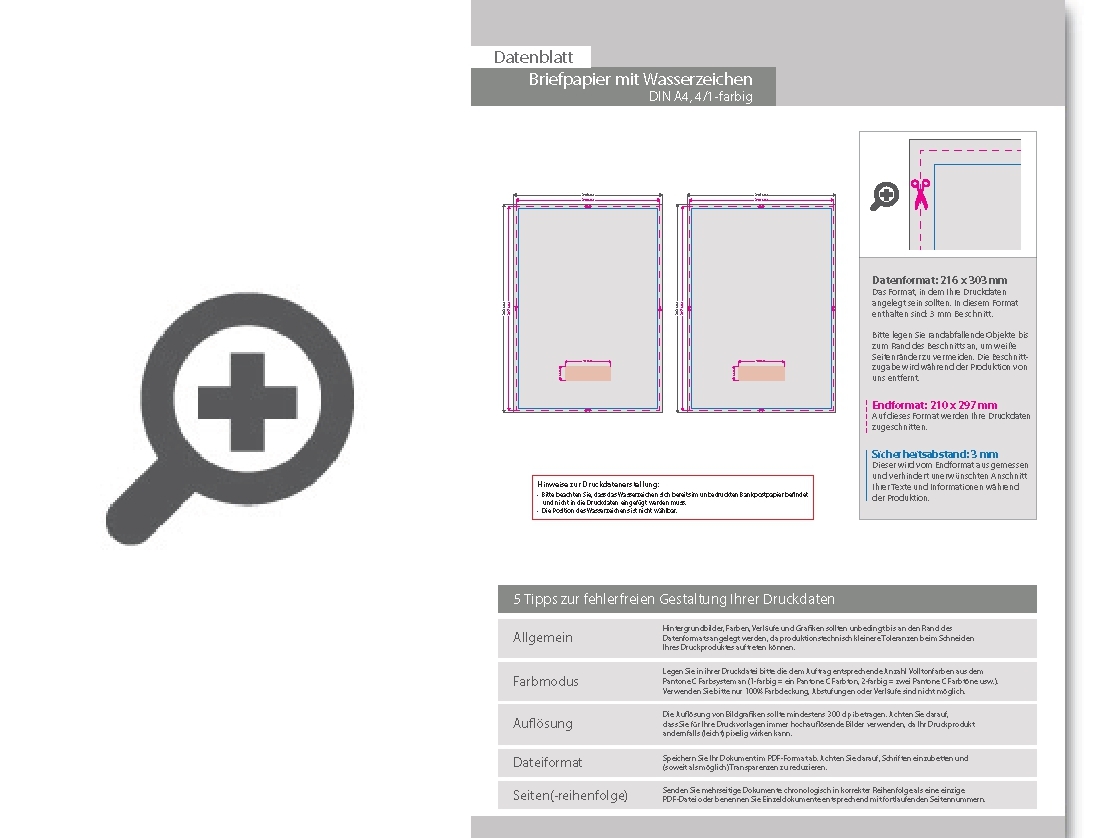 Product Bild briefpapier_din_a4__4_1_farbig__(vorderseite__farbig___r__ckseite__graustufen)__bankpostpapier_mit_wasserzeichen