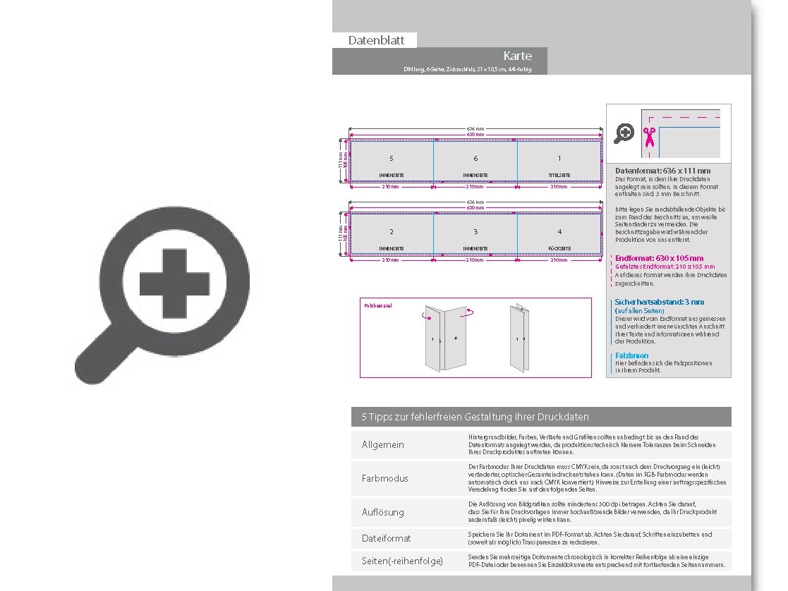 Product Bild trauerkarte__gefalzt_auf_din_lang_quer__vertikaler_zickzackfalz__6-seitig